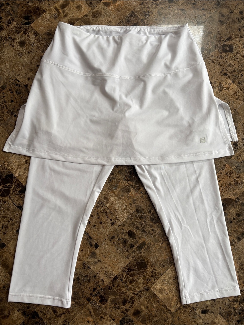 Fila White Skorted Capri Leggings for women